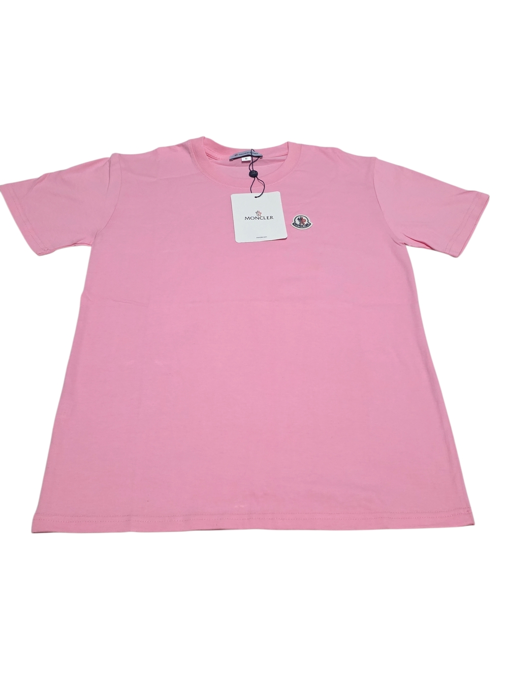 Moncler Pink Short-Sleeve Logo Crew Tee